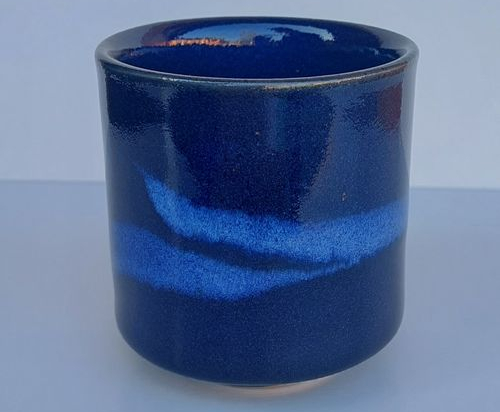 Decorated cup Dark blue