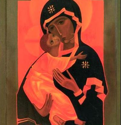 Icon on wood, 301 small – The Virgin and Child