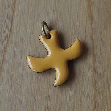 Product Dove pendant with cord (n°71) - Orange Image