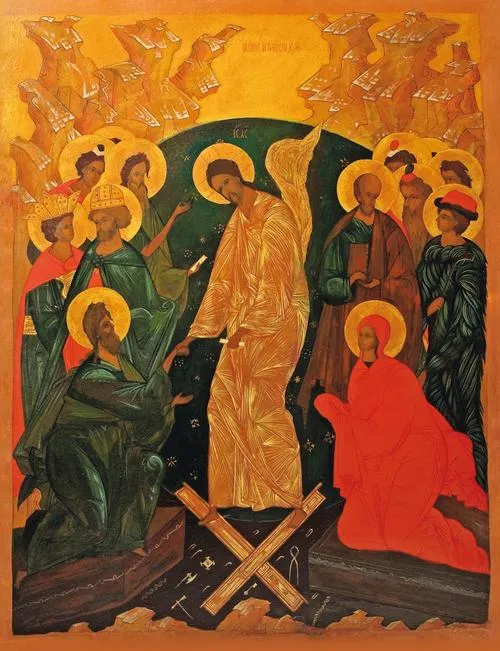 Product Icon on cardboard, 306 medium size - Icon of Resurrection Image