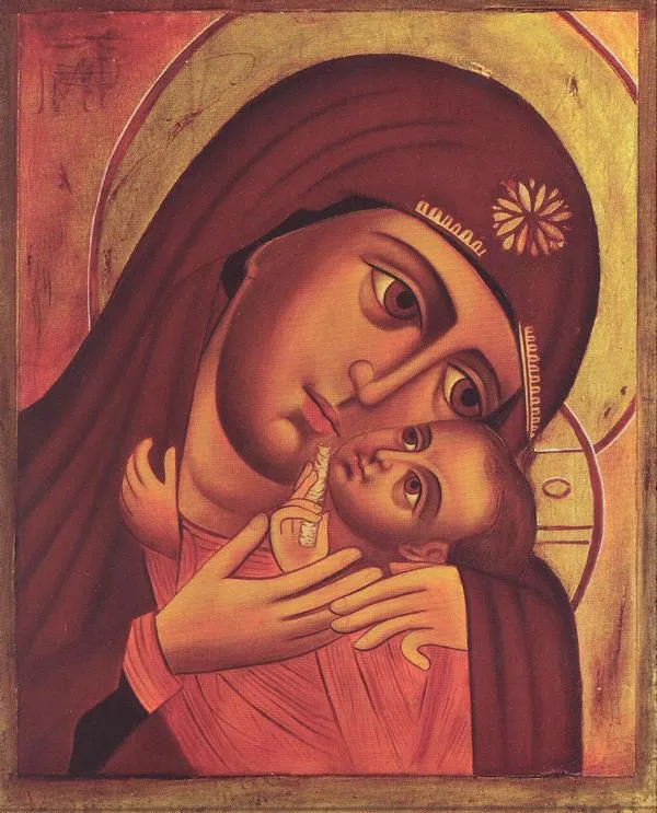 Product Icon on wood, 387 small - Virgin of Korsum Image