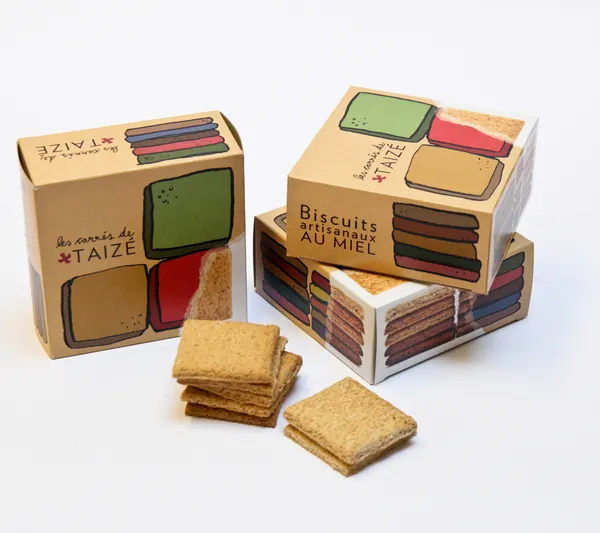 Product Les carrés de Taizé -  homemade biscuits with Burgundy honey Image